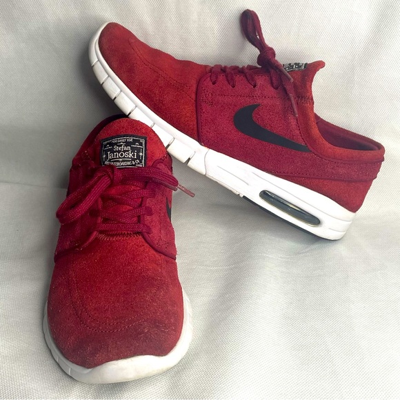 Nike SB Stefan Janoski Max Suede 2015 Team Red Mens Size US 8.5 Skateboard Shoes - Picture 1 of 14